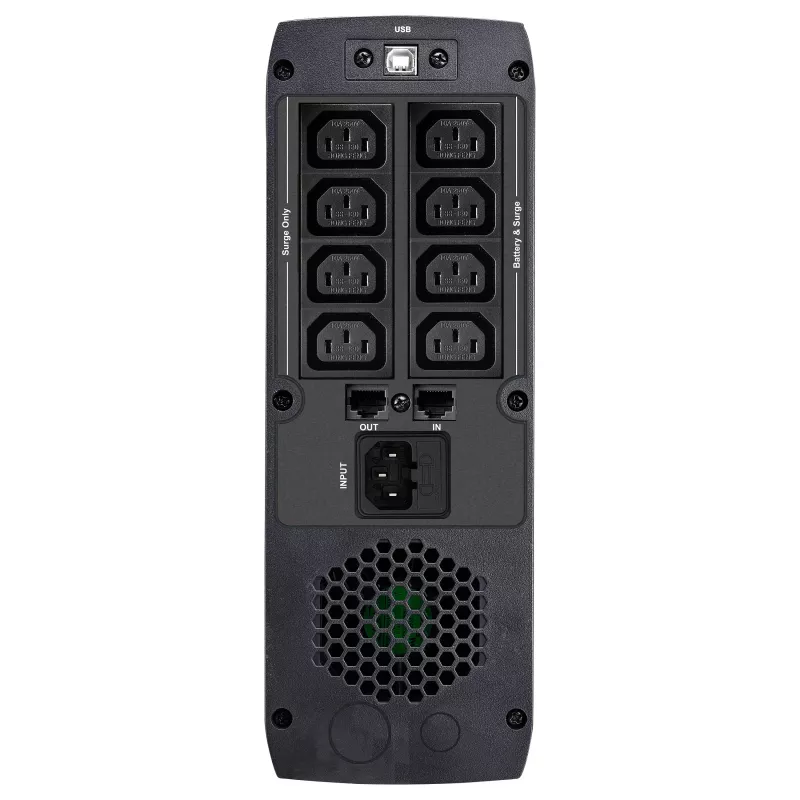 FSP ST 1500 Tower Line-Interactive UPS 1500VA 900W su 8x IEC C13 lizdais, USB ir RS-232, RJ45 apsauga nuo viršįtampių