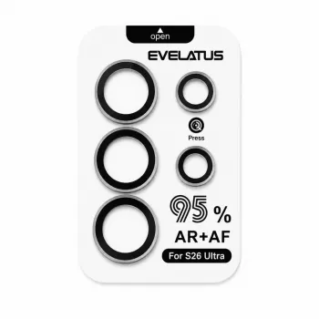Evelatus Samsung Galaxy S26 Ultra fotoaparato objektyvo apsauga Armor juoda
