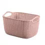 Curver Knit S stačiakampė laikymo pintinė 8L rožinė