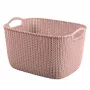 Curver Knit L stačiakampė laikymo pintinė 19L 40x30x23 cm rožinė
