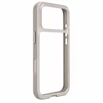 Evelatus Apple iPhone 17 Pro LiveCase hibridinis dėklas su stovu PC+TPU sidabrinis