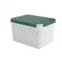 CURVER Deco Stockholm L daiktadėžė su dangčiu, 39,5 x 29,5 x 23,5 cm, žalių lapų raštas