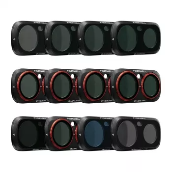 Freewell Insta360 Luna Ultra filtrų rinkinys (12 dalių) – magnetiniai greito keitimo ND, CPL, ND/PL, UV filtrai, skirti Insta360 X4