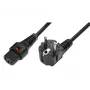 IEC LOCK kampuotas Schuko į tiesų IEC C13 fiksavimo maitinimo kabelis 1,5 m juodas 10A 250V