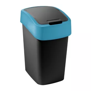 CURVER Flip Bin 9L šiukšlių krepšys juodas su mėlynu dangteliu