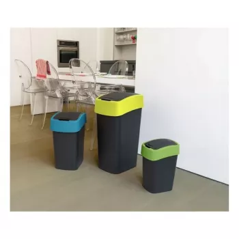 Curver Flip Bin 45L šiukšlių dėžė juoda/mėlyna