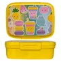 CURVER Snap Box stačiakampė maisto laikymo dėžutė su pertvara 1,8 l geltona Kawaii