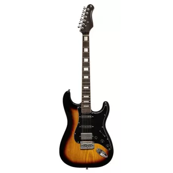 Stagg SES-60 SNB elektrinė gitara - Sonic Blue, SSS garso ėmikliai, alksnio korpusas