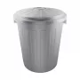 KEEEPER Mats 50L Maxi šiukšlių konteineris, sidabrinis, su stumdomu dangteliu, milteliniu būdu dažytas plienas, Ø50x55cm