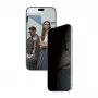 PanzerGlass PGS dvipusis privatumo ekrano apsauginis stiklas Apple iPhone 15 Pro Max - itin platus, grūdintas stiklas, deimantinio stiprumo, antibakterinis, SnapOn aplikatorius