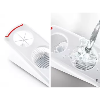 LEIFHEIT Egg Cutter Combi – 2-in-1 kiaušinių pjaustyklė ir skaidymo įrankis, balta