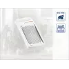LEIFHEIT Muskato riešuto tarka, ComfortLine, nerūdijančio plieno tarka, balta/pilka, integruota saugykla, galima plauti indaplovėje
