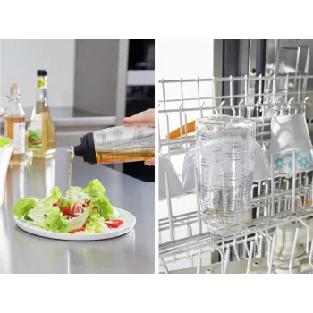 LEIFHEIT salotų padažo purtyklė 300 ml, permatoma/žalia