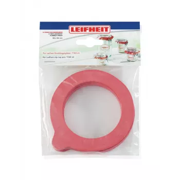 LEIFHEIT atsarginiai guminiai tarpikliai, 6 vnt., 68x94 mm, sandariems 1140 ml stiklainiams