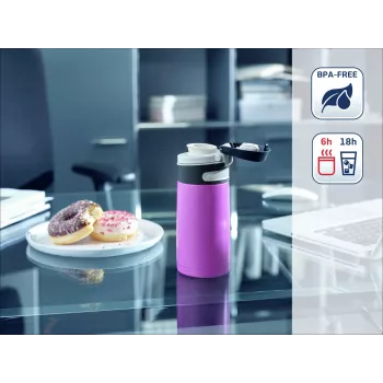 LEIFHEIT Thermos Flip 350 ml purpurinė vakuuminė izoliuota gertuvė