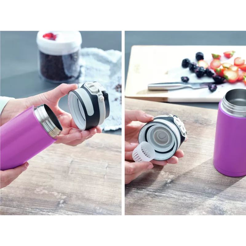 LEIFHEIT Thermos Flip 350 ml purpurinė vakuuminė izoliuota gertuvė