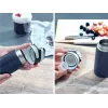 LEIFHEIT Thermos Flip 350 ml tamsiai mėlyna vakuuminė termo izoliuota nerūdijančio plieno kelioninė puodelis