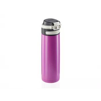 LEIFHEIT Thermos Flip 600 ml purpurinė vakuuminė termo izoliuota nerūdijančio plieno gertuvė