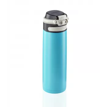 LEIFHEIT Thermos Flip 600ml šviesiai mėlyna vakuuminė termo izoliuota nerūdijančio plieno gertuvė