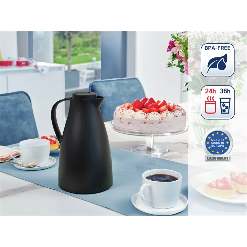 LEIFHEIT Thermos Harmonic juodas 1L vakuuminis termosas