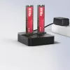 AXAGON ADSA-M2C22L dviejų M.2 NVMe SSD diskų dokas, USB-C 20Gbps, klonavimas