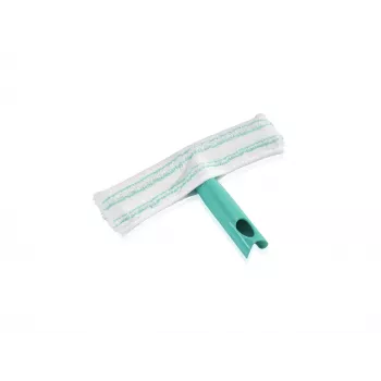 LEIFHEIT Langų valymo šluostė M, rankinė valytuvė su Click sistema, 28 cm guminis valytuvas, ergonomiška neslystanti rankena, balta/žalia