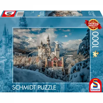 Schmidt Spiele Žiemos pilis Neuschwanstein 1000 dalių dėlionė