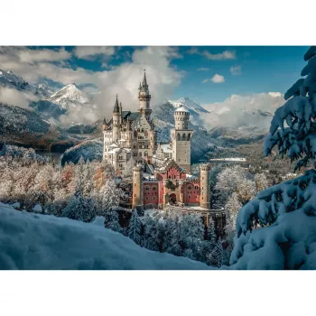 Schmidt Spiele Žiemos pilis Neuschwanstein 1000 dalių dėlionė