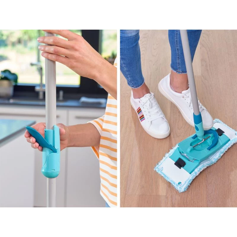 LEIFHEIT Grindų valymo rinkinys Clean Twist M Ergo su Power Cleaner 1L, sukimosi mopas, žalia/balta