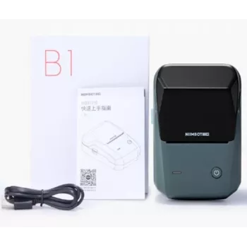NIIMBOT B1 Pro nešiojamas Bluetooth terminis etikečių spausdintuvas, 203 dpi, mėlynas