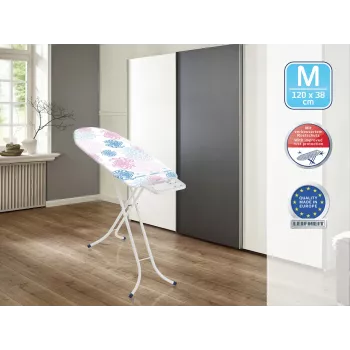 LEIFHEIT Lyginimo lenta Classic M Basic 120x38cm su 8 aukščio nustatymais ir medvilniniu užvalkalu