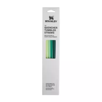 STANLEY šiaudelių rinkinys, 4 vnt., skirtas „The Quencher“ kelioninei gertuvei 0,89 l, daugkartiniai BPA neturintys plastikiniai šiaudeliai, žali