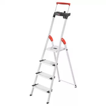 HAILO L85 ComfortLine aliuminės 4 pakopų buitinės kopėčios
