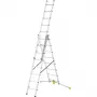 HAILO Kombinuotos kopėčios HobbyLOT aliuminio 2x8 + 1x9 laipteliai