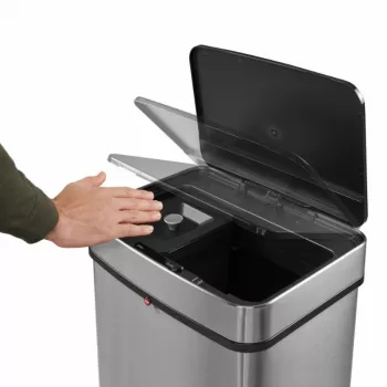 HAILO Öko Vario XL atliekų rūšiavimo sistema, 2x25L, nerūdijantis plienas