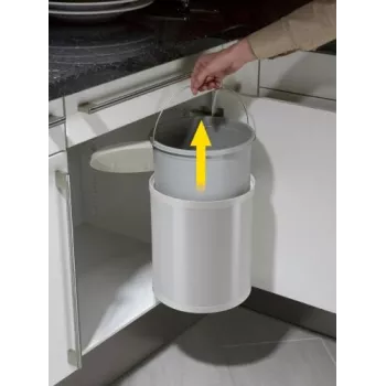 HAILO Įleidžiama šiukšliadėžė Compact-Box M 15L Balta