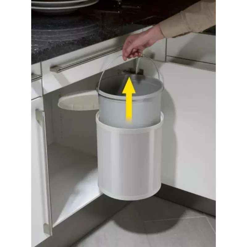 HAILO Įleidžiama šiukšliadėžė Compact-Box M 15L Balta