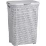 Curver Natural Style skalbinių krepšys 60L šviesiai pilkas