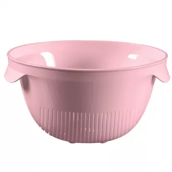 CURVER Caurduris Kitchen Essentials 5 dalių silikono ir akacijos medienos virtuvės įrankių rinkinys, rožinis