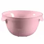 CURVER Caurduris Kitchen Essentials 5 dalių silikono ir akacijos medienos virtuvės įrankių rinkinys, rožinis