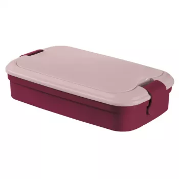 CURVER Lunch&Go stačiakampė maisto dėžutė su stalo įrankiais 1,4 l violetinė