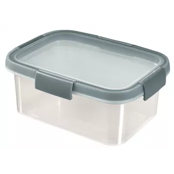 CURVER Smart Eco Fresh stačiakampė maisto laikymo dėžutė 1,2 l, permatoma su žaliu dangteliu, 100 % perdirbtas plastikas