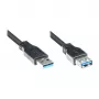 Good Connections USB 3.0 prailginimo kabelis, Type-A male į Type-A female, juodas, 3 m 2711-S03