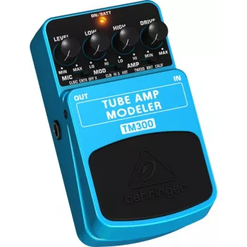 Behringer TM300 vamzdinio stiprintuvo modeliuoklis efektų pedalas elektrinei gitarai, mėlyna/juoda
