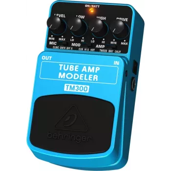 Behringer TM300 vamzdinio stiprintuvo modeliuoklis efektų pedalas elektrinei gitarai, mėlyna/juoda