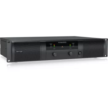 Behringer NX6000 D klasės galios stiprintuvas 2 x 3000W esant 4 omams su DSP, juodas