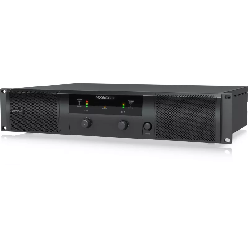 Behringer NX6000 D klasės galios stiprintuvas 2 x 3000W esant 4 omams su DSP, juodas