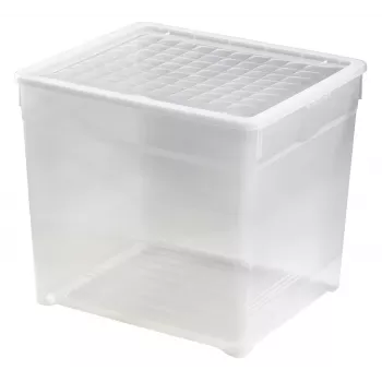 CURVER tekstilinė dėžė su dangčiu 33L permatoma 39.5x34.2x34.3cm