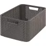 CURVER Style M daiktadėžė 38,6x28,7x17 cm tamsiai pilka rotango efektas 18L