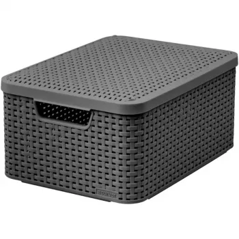 Curver Style M dėžė su dangteliu, 21,5L, tamsiai pilka, 39,3x29,3x18,7cm